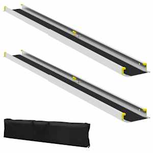 Rampu pro invalidní vozík 270 kg 2 pcs Černá Hliník - obrázek 2