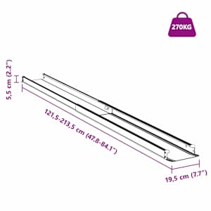 Rampu pro invalidní vozík 270 kg 2 pcs Černá Hliník - obrázek 10