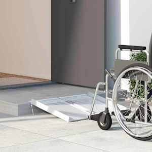Ramp za invalidski voziček 270 kg srebrna 62 x 73 x 5 cm