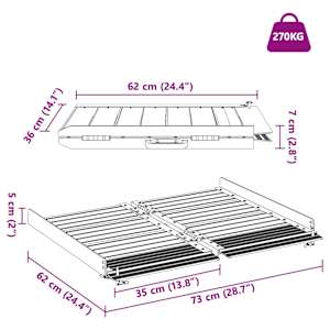 Rampy pro invalidní vozíky 270 kg Stříbrná 62 x 73 x 5 cm - obrázek 13