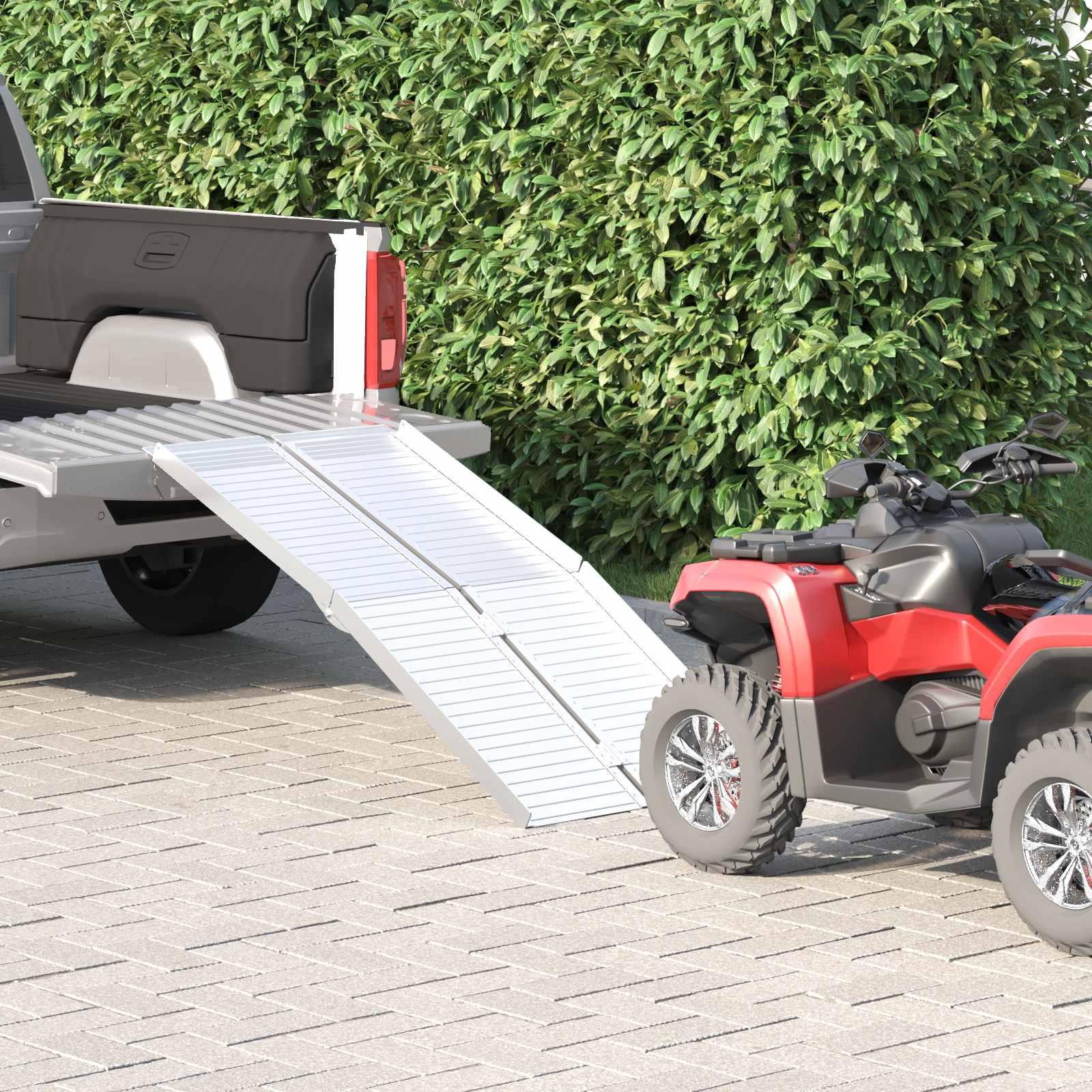 vidaXL Rampe für Rollstühle 270 kg Silber 92 x 73 x 5 cm Aluminium