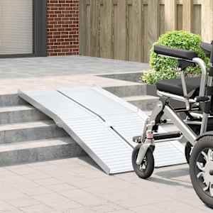 Rampy pro invalidní vozíky 270 kg Stříbrná 92 x 73 x 5 cm - obrázek 3