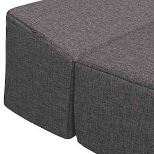 Skládací pohovka postel Světle šedá 70 x 60 x 63 cm Textil - obrázek 6