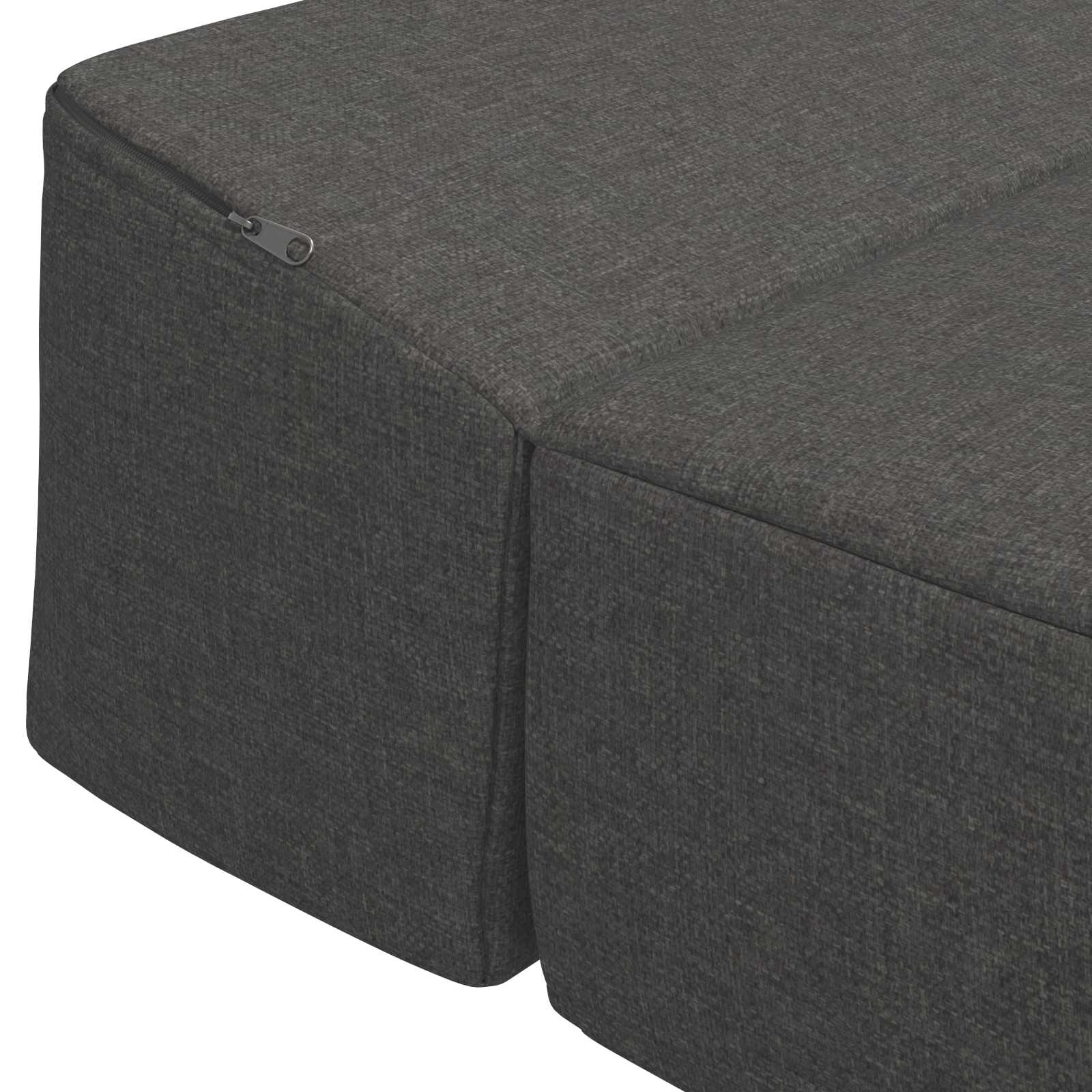 Skládací pohovka postel Tmavě šedá 200 x 70 x 15 cm Textil - obrázek 6