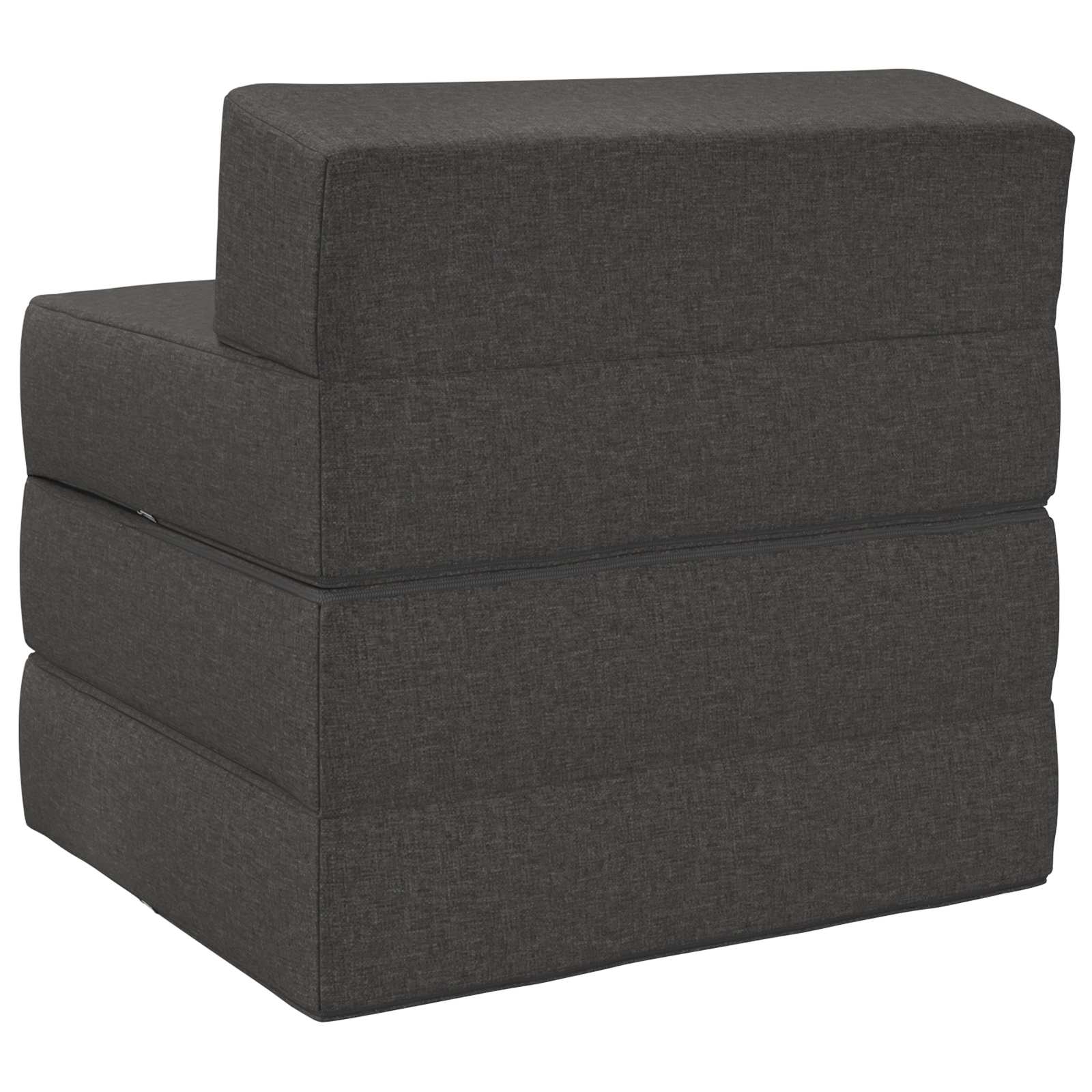 Skládací pohovka postel Tmavě šedá 200 x 70 x 15 cm Textil - obrázek 5