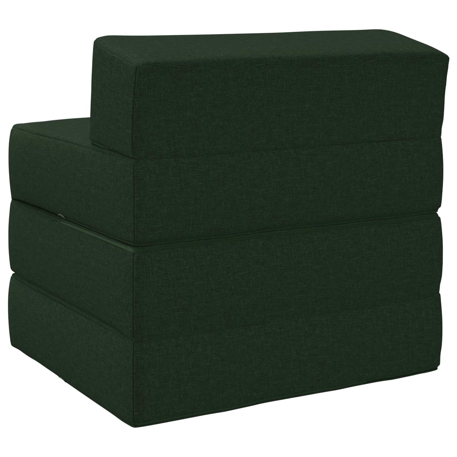 Skládací pohovka postel Tmavě zelená 200 x 70 x 15 cm Textil - obrázek 5