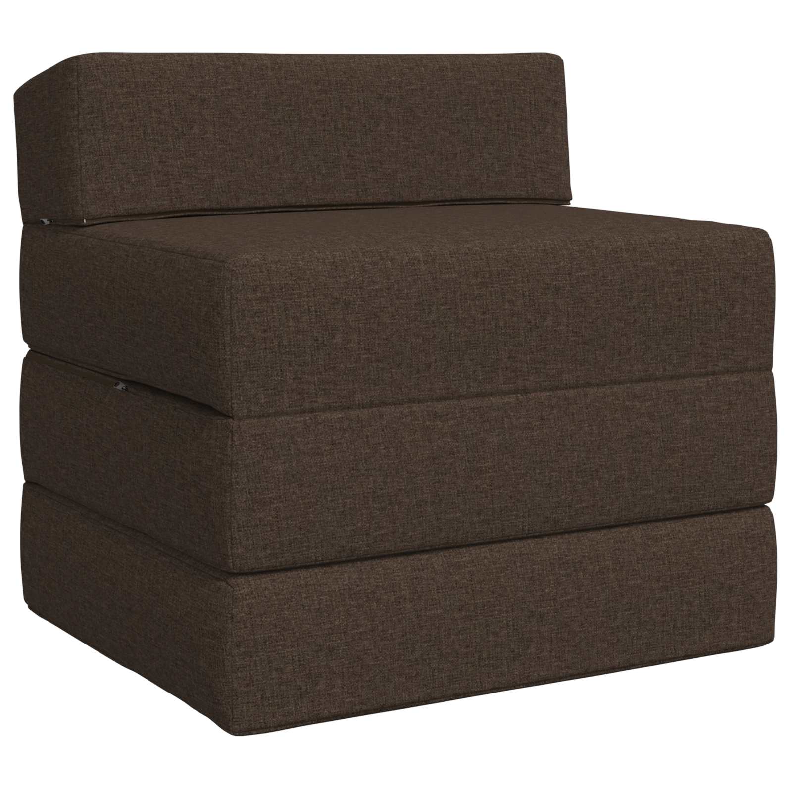 Skládací pohovka postel Taupe 200 x 70 x 15 cm Textil - obrázek 2
