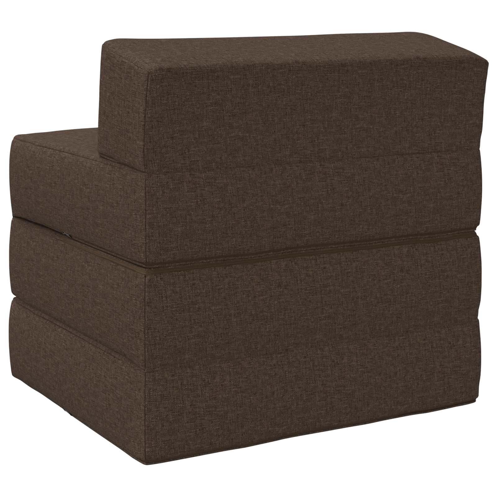Skládací pohovka postel Taupe 200 x 70 x 15 cm Textil - obrázek 5