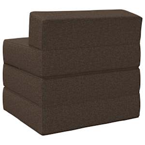 Skládací pohovka postel Taupe 200 x 70 x 15 cm Textil - obrázek 5