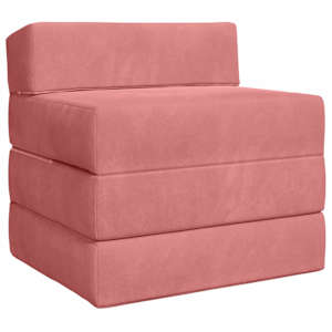 vidaXL Kokkupandav diivanvoodi Roosa 200 x 70 x 15 cm Samet