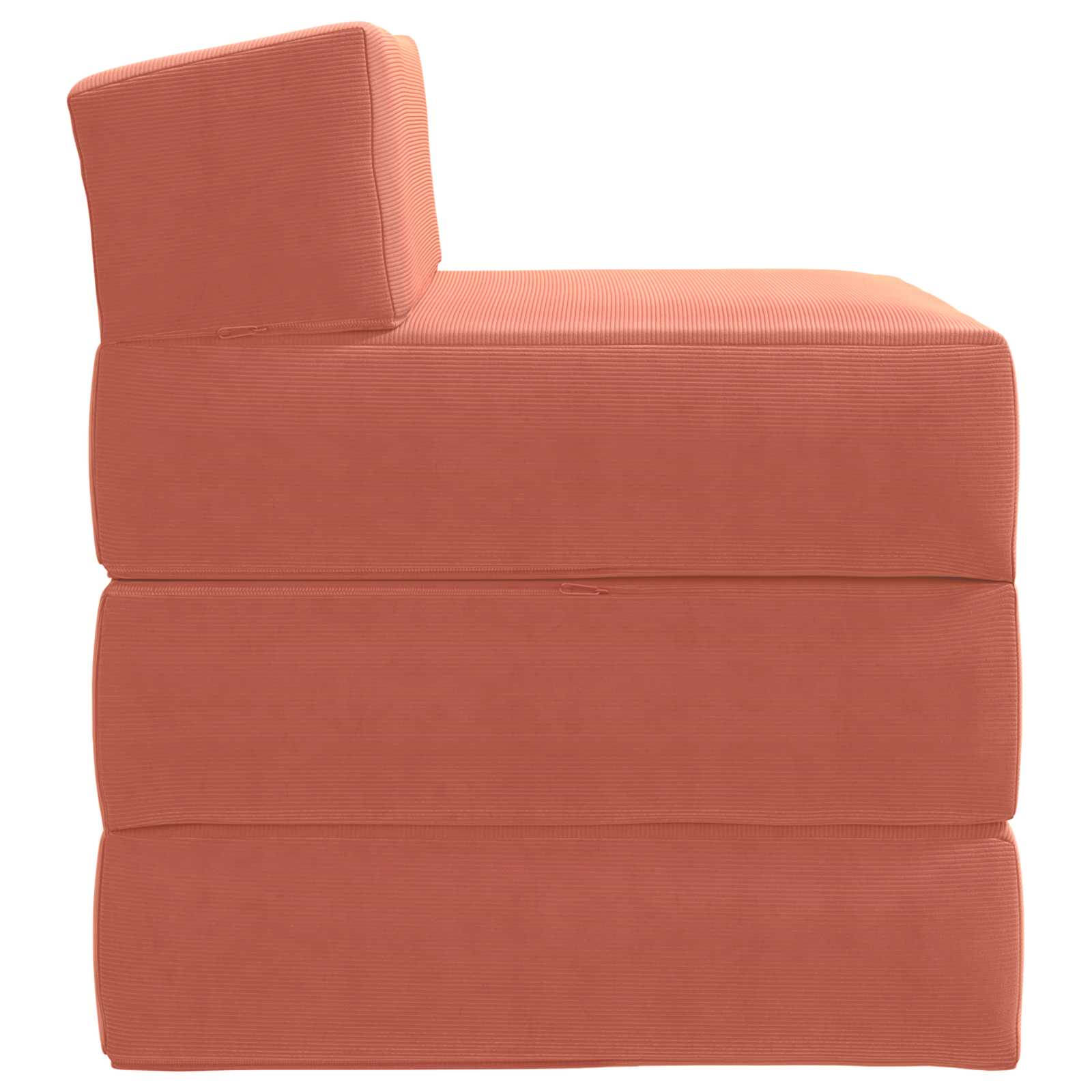 Skládací pohovka postel Červená oranžová 200 x 70 x 15 cm - obrázek 4