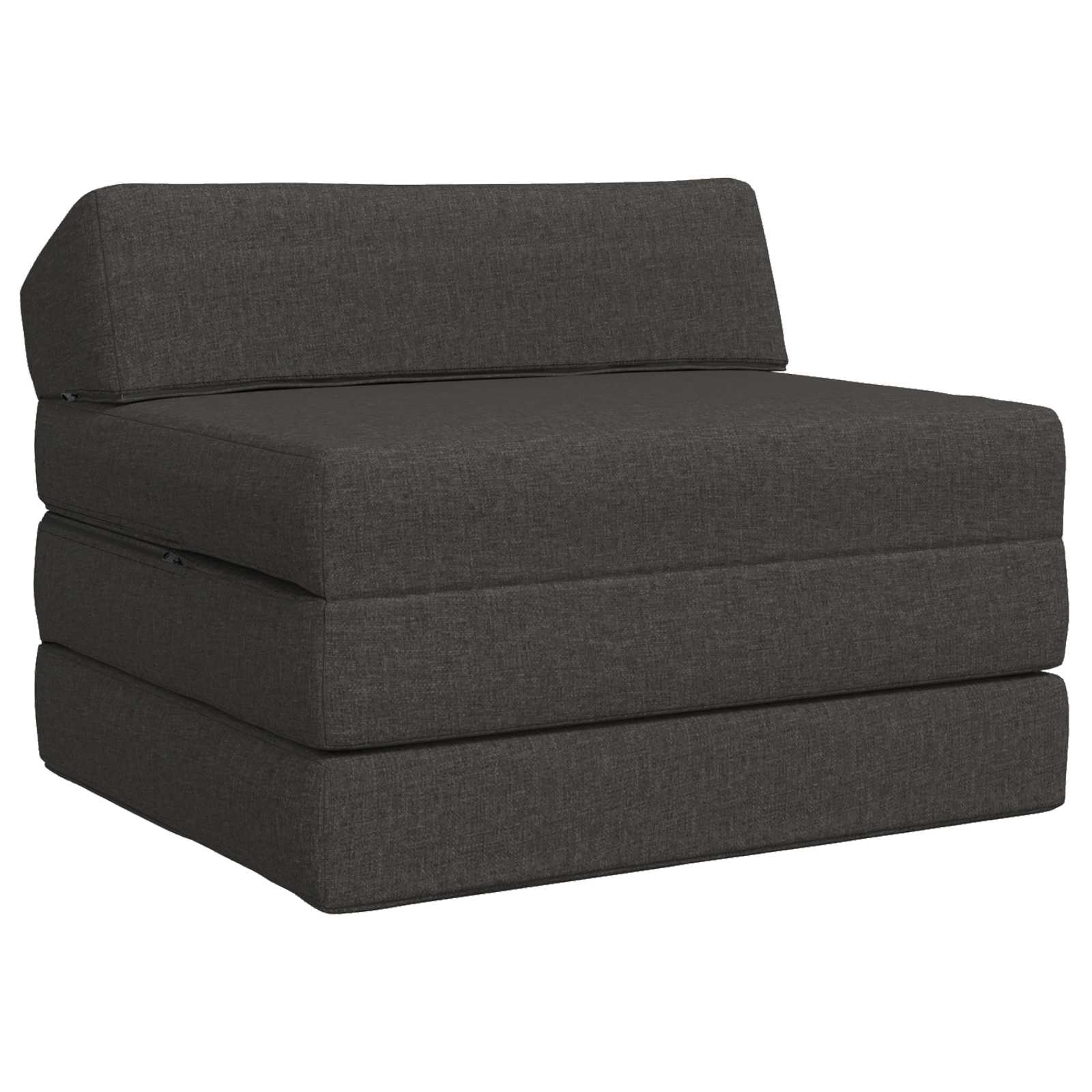 vidaXL Canapea Pat Pliabilă Gri închis 200 x 70 x 10 cm Țesătură