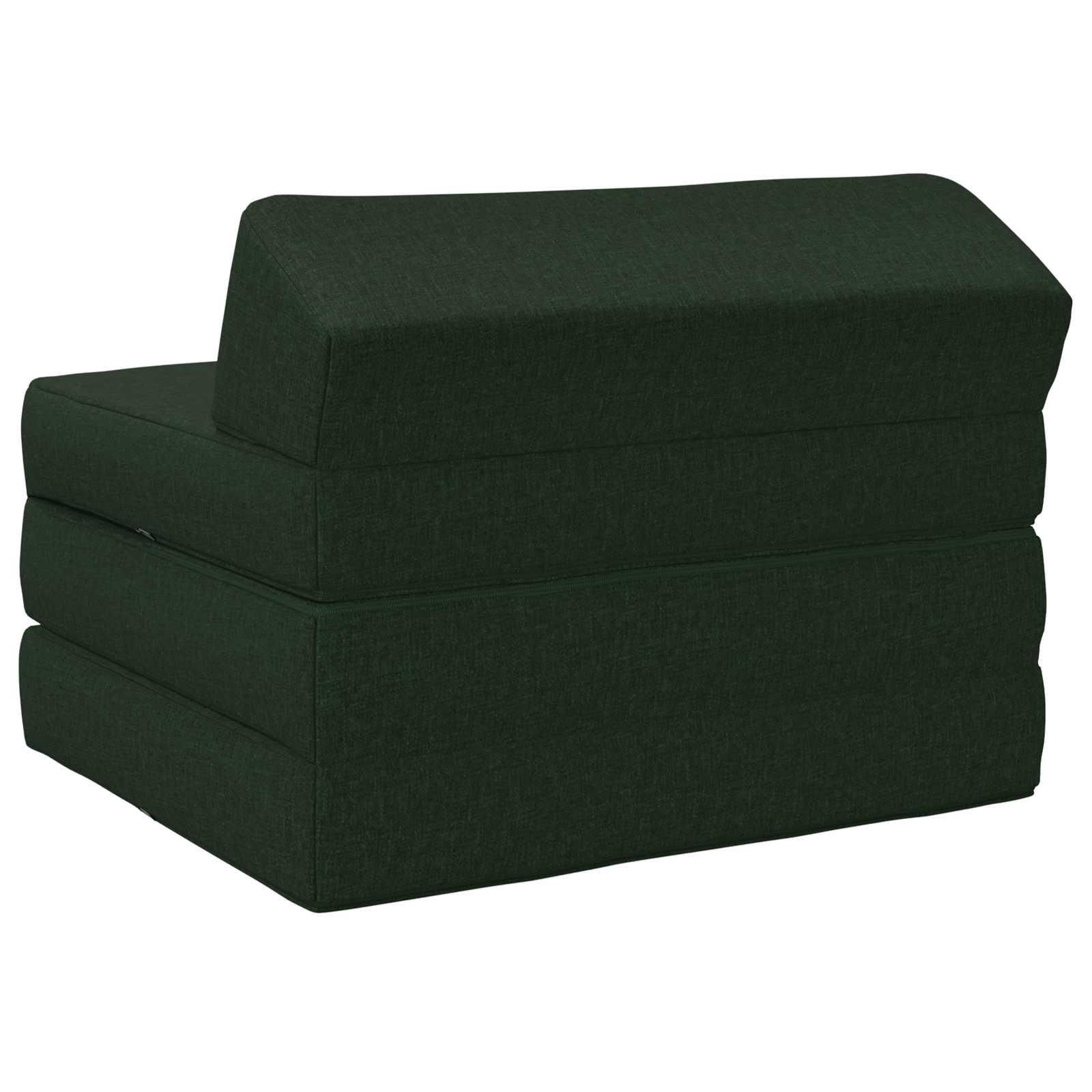 Skládací pohovka postel Tmavě zelená 200 x 70 x 10 cm Textil - obrázek 5