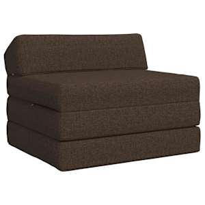 Skládací pohovka postel Taupe 200 x 70 x 10 cm Textil - obrázek 1