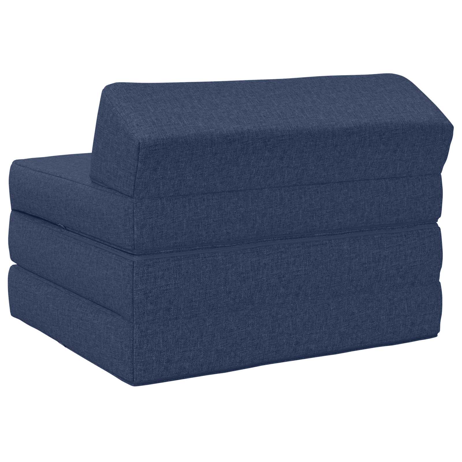 Skládací pohovka postel Modrá 200 x 70 x 10 cm Textil - obrázek 5