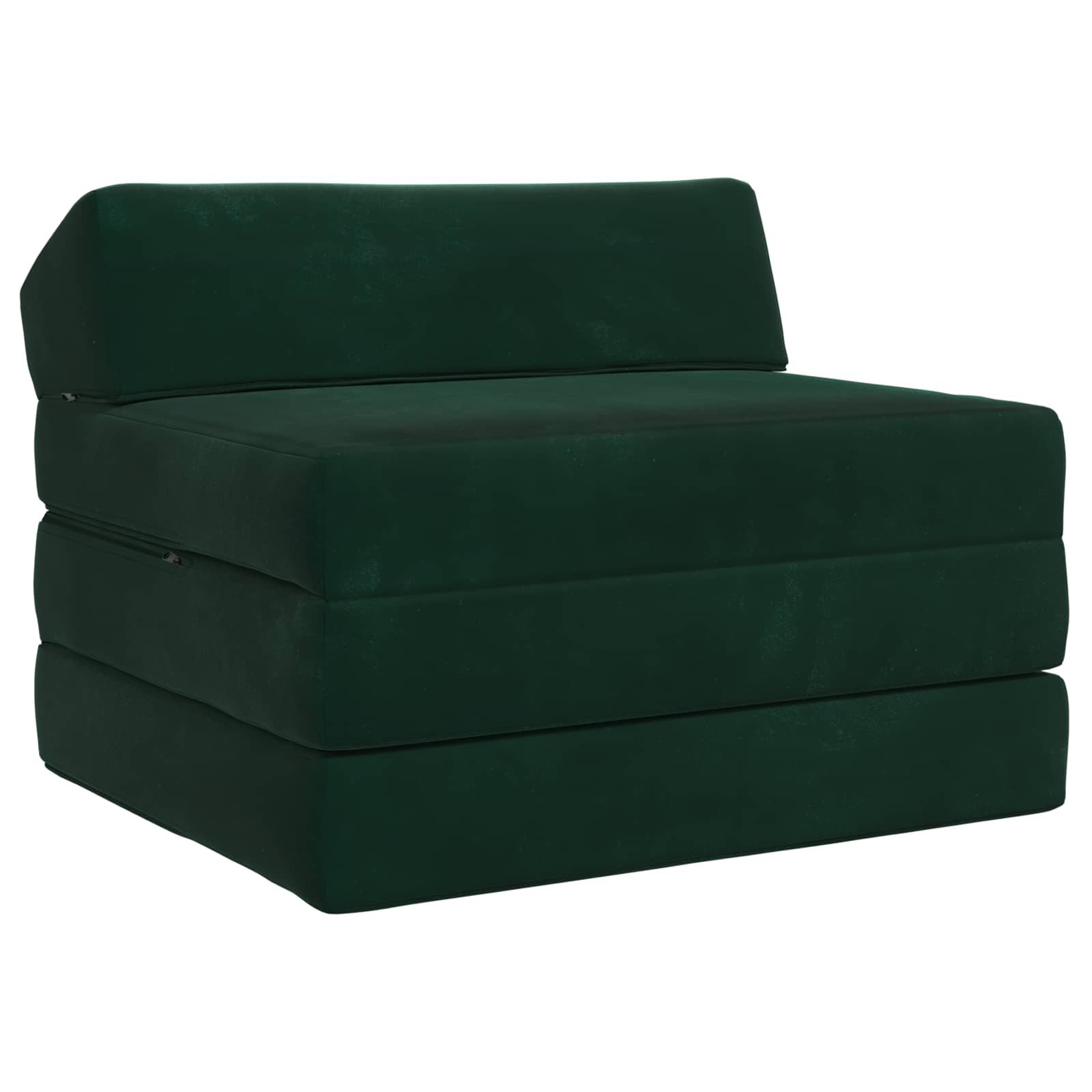 vidaXL Canapea Pat Pliabilă Verde închis 200 x 70 x 10 cm Catifea