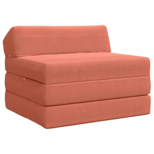 vidaXL Kokkupandav diivanvoodi Punane oranž 200 x 70 x 10 cm