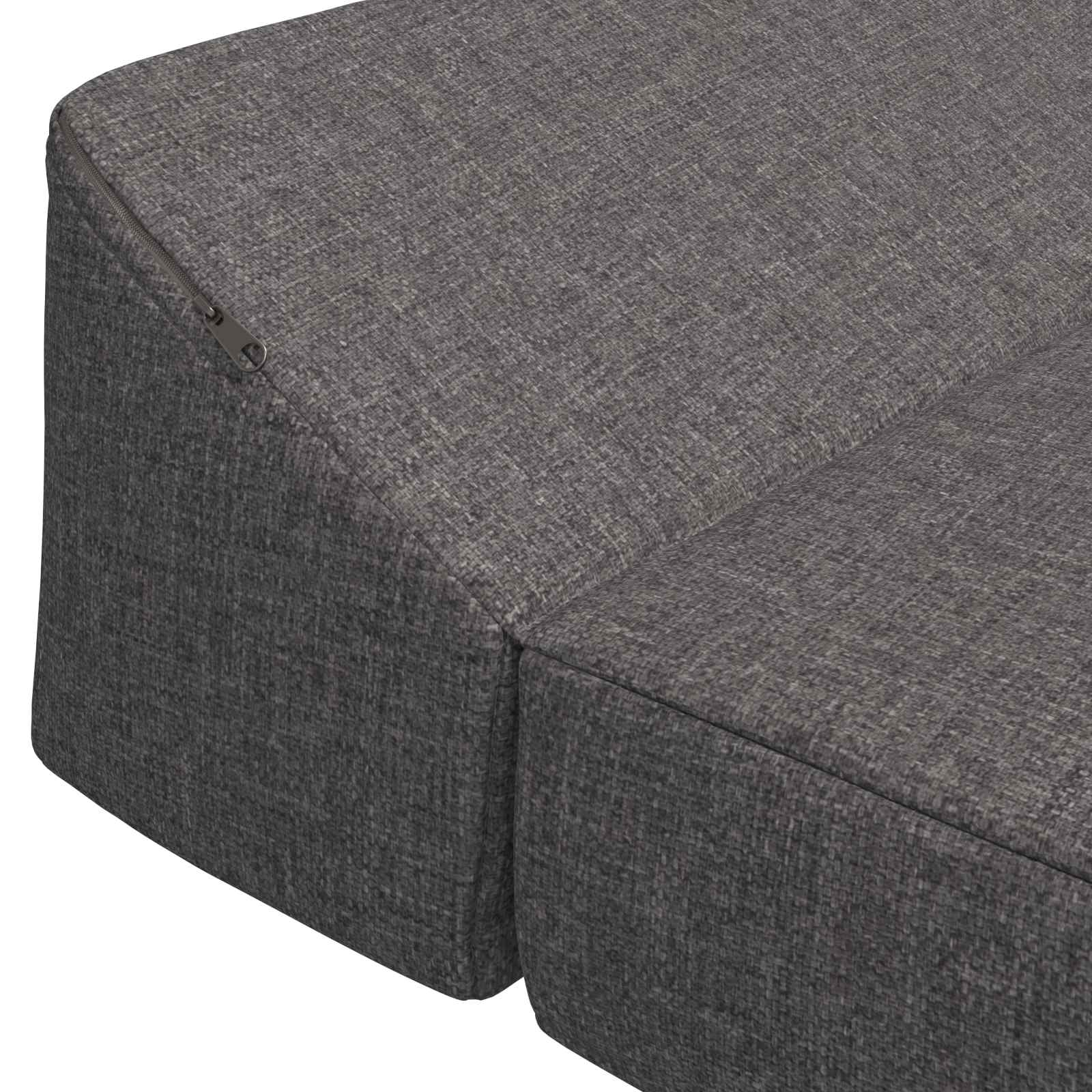 Skládací pohovka postel Světle šedá 120 x 60 x 49 cm Textil - obrázek 6