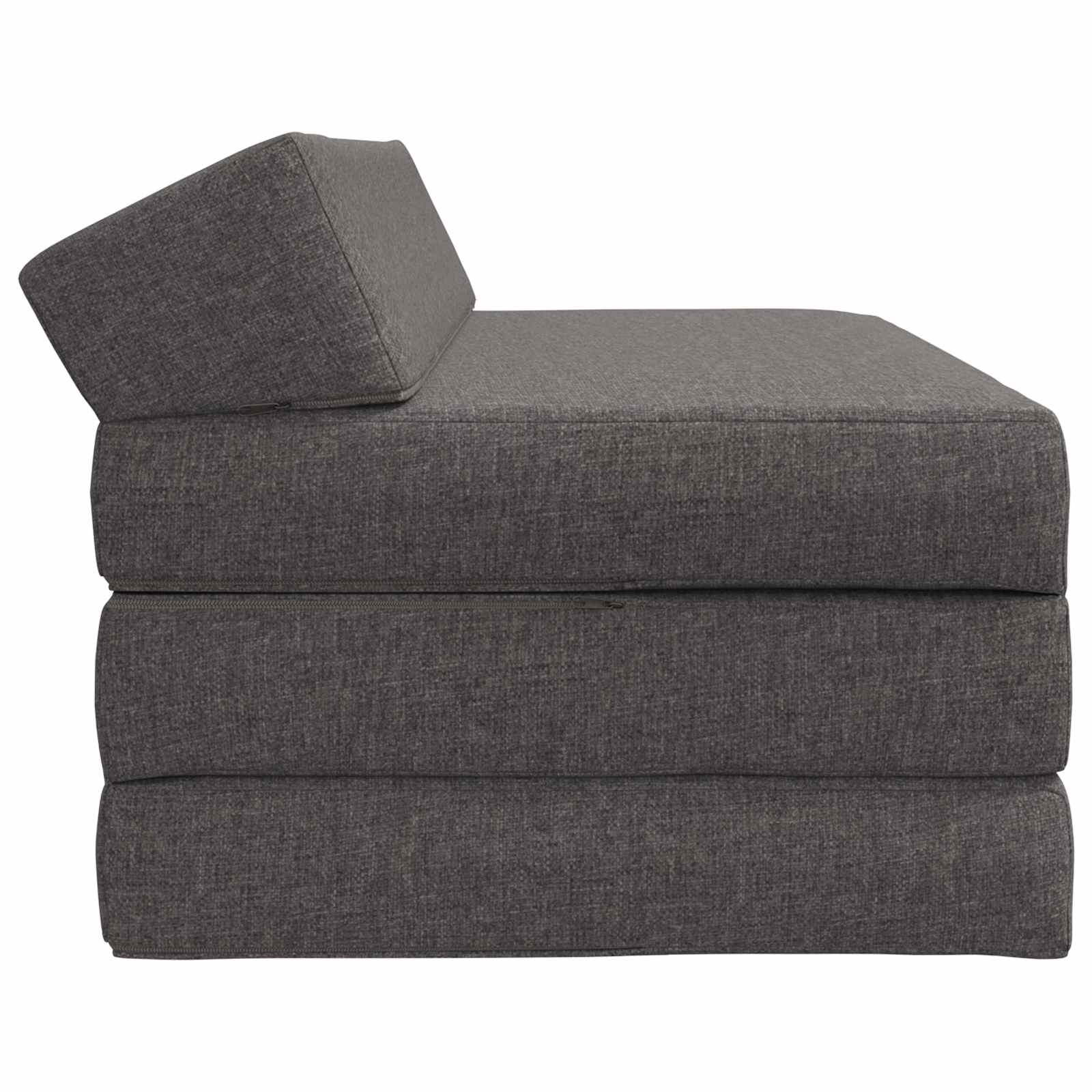Skládací pohovka postel Světle šedá 120 x 60 x 49 cm Textil - obrázek 4
