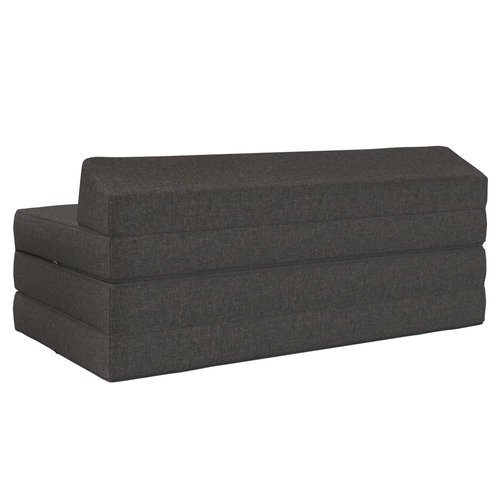 Skládací pohovka postel Tmavě šedá 120 x 60 x 49 cm Textil - obrázek 5