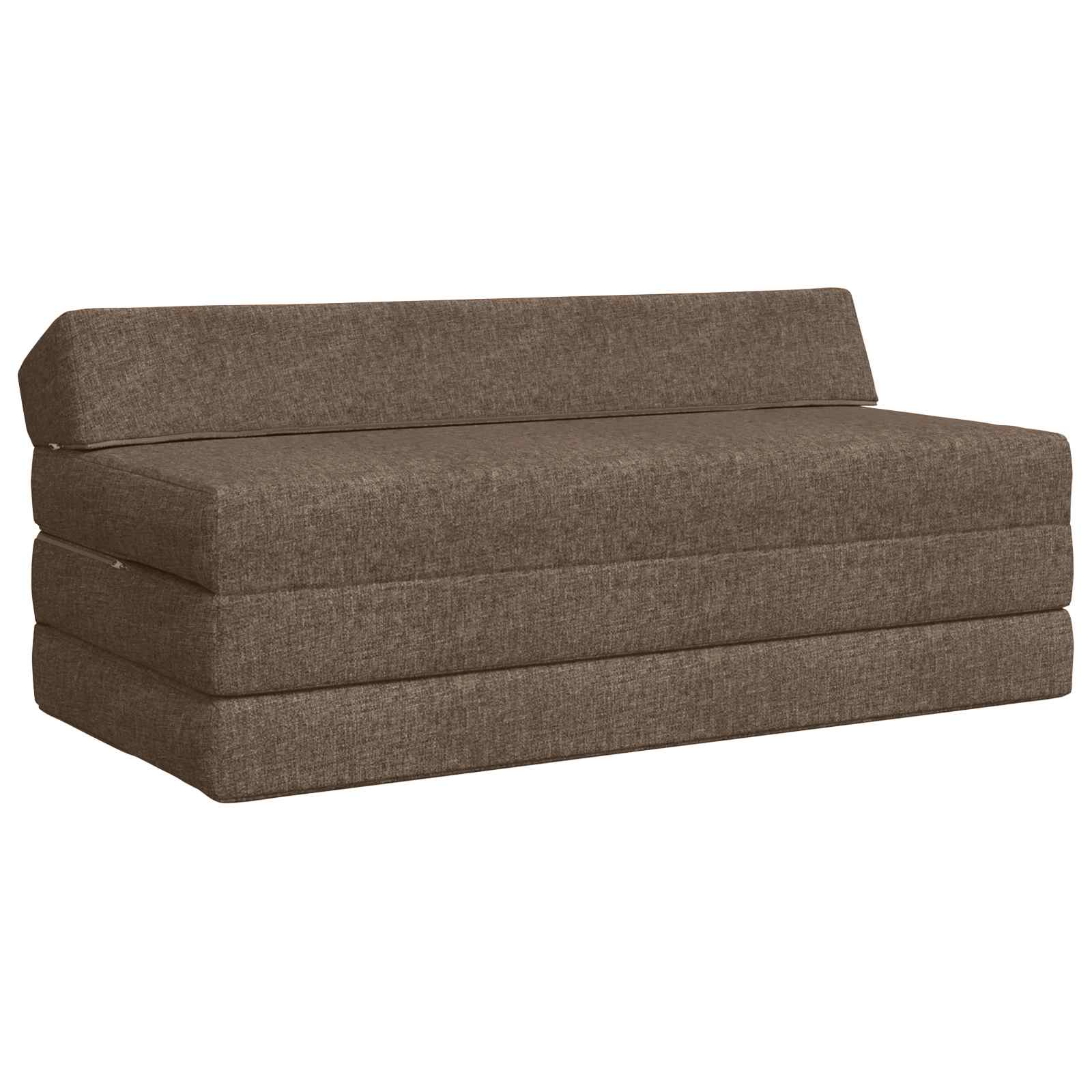 vidaXL Samlebar Sofa Seng Gråbrun 120 x 60 x 49 cm Stof