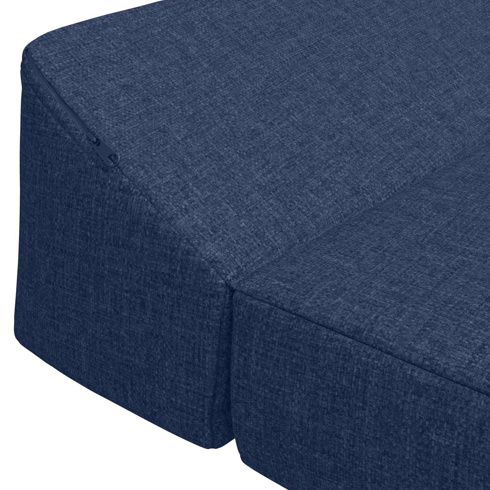 Skládací pohovka postel Modrá 120 x 60 x 49 cm Textil - obrázek 6