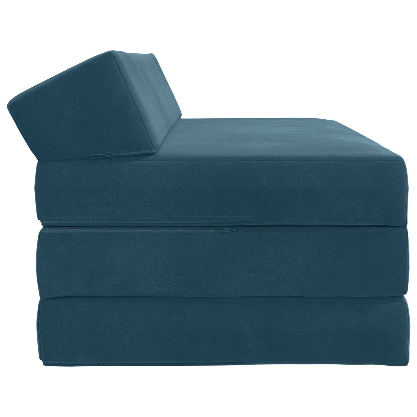 Skládací pohovka postel Modrá 120 x 60 x 49 cm Textil - obrázek 4