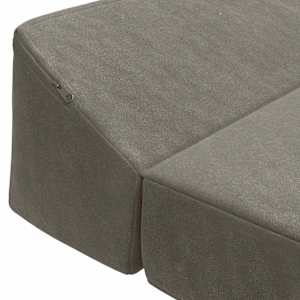 Skládací pohovka postel Světle šedá 120 x 60 x 49 cm Textil - obrázek 5