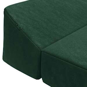 Skládací pohovka postel Tmavě zelená 120 x 60 x 49 cm Textil - obrázek 5