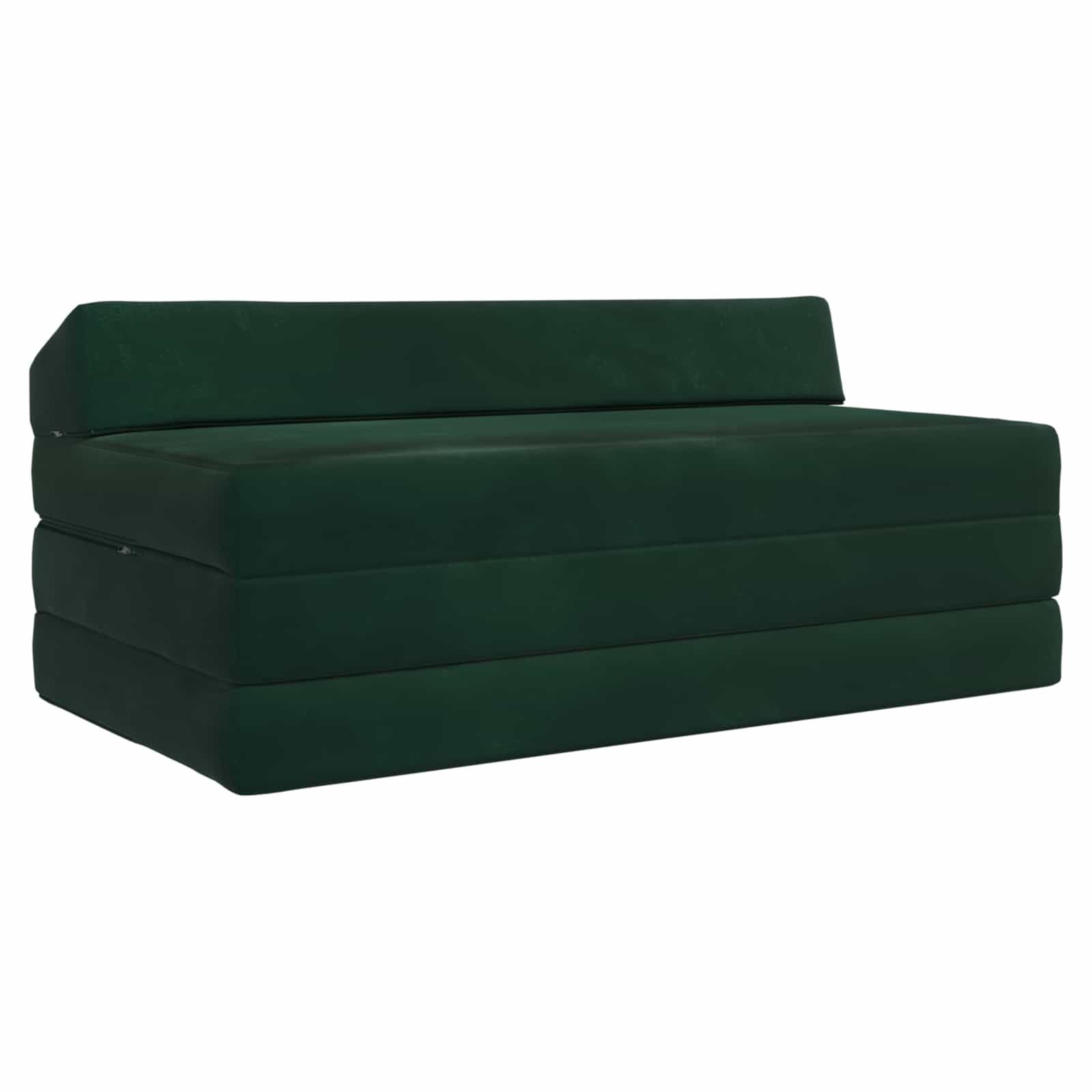 vidaXL Canapea Pat Pliabilă Verde închis 120 x 60 x 49 cm Țesătură