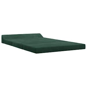 Skládací pohovka postel Tmavě zelená 120 x 60 x 49 cm Textil - obrázek 2