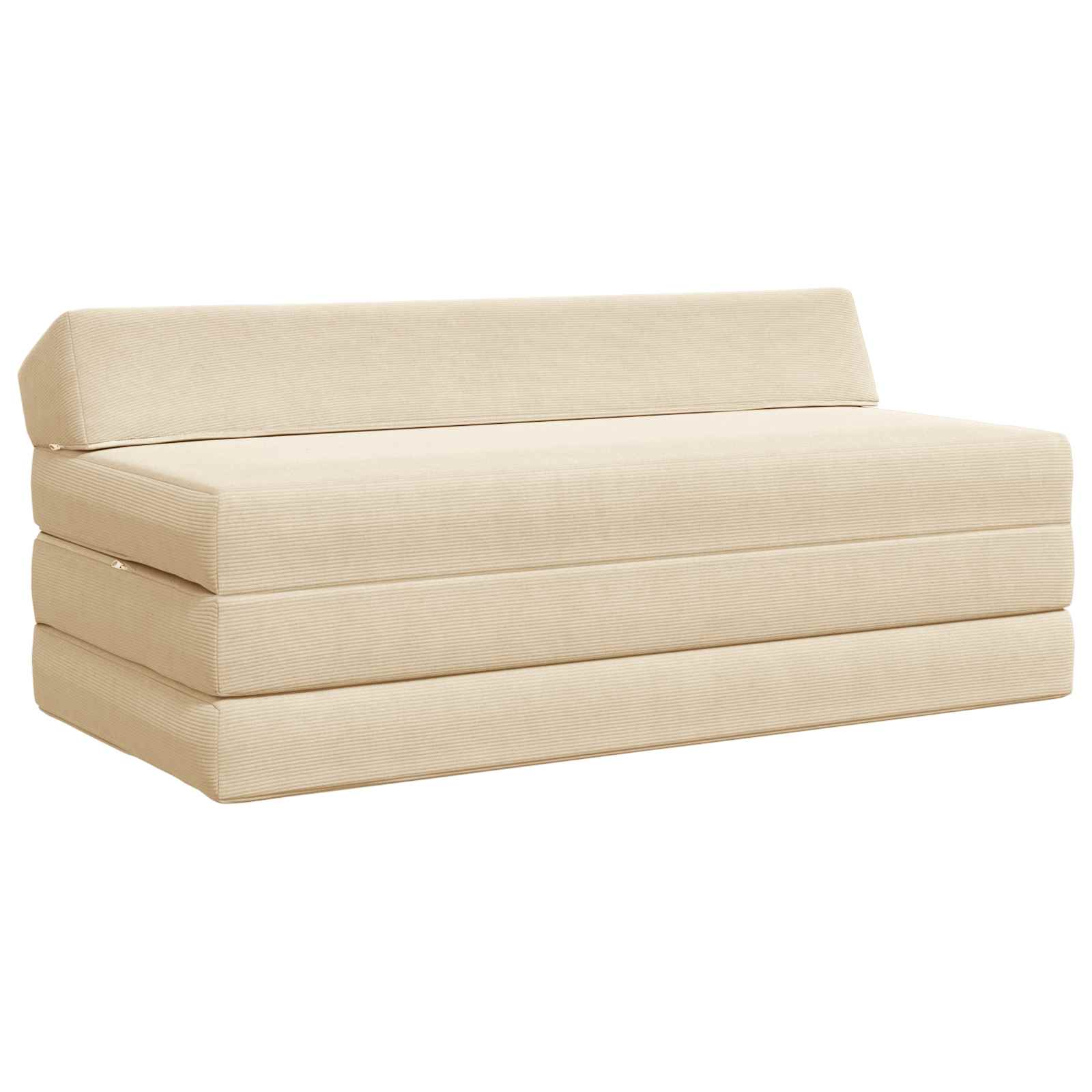 vidaXL Canapea Pat Pliabilă Crem 120 x 60 x 49 cm Țesătură