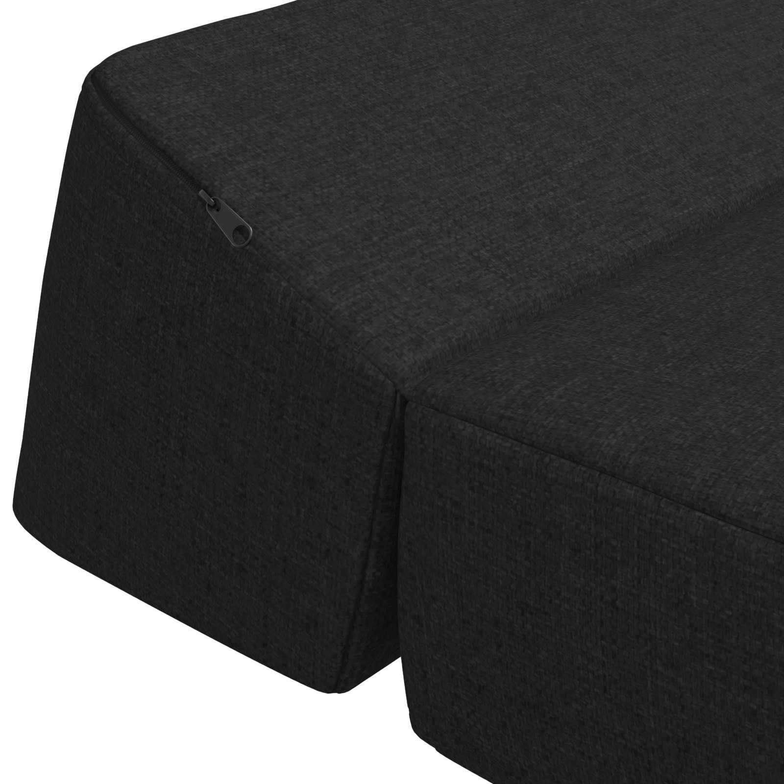 Skládací pohovka postel Černá 60 x 70 x 41 cm Textil - obrázek 6