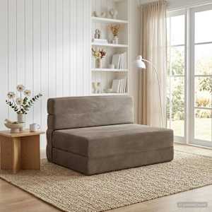 Skládací pohovka postel Světle šedá 70 x 72 x 60 cm Textil - obrázek 1