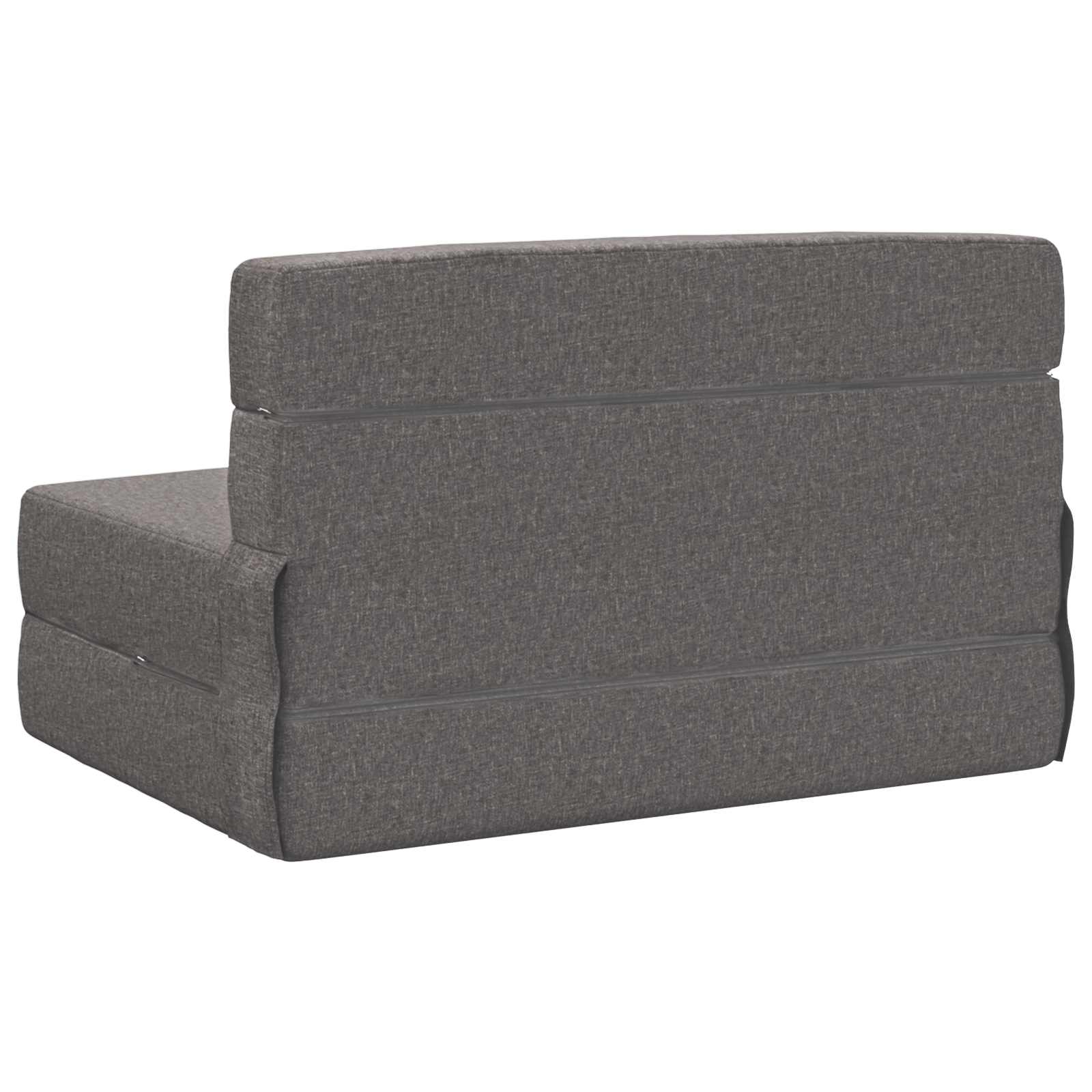 Zložljiva sedežna postelja Svetlo siva 190 x 70 x 15 cm blago - slika 4