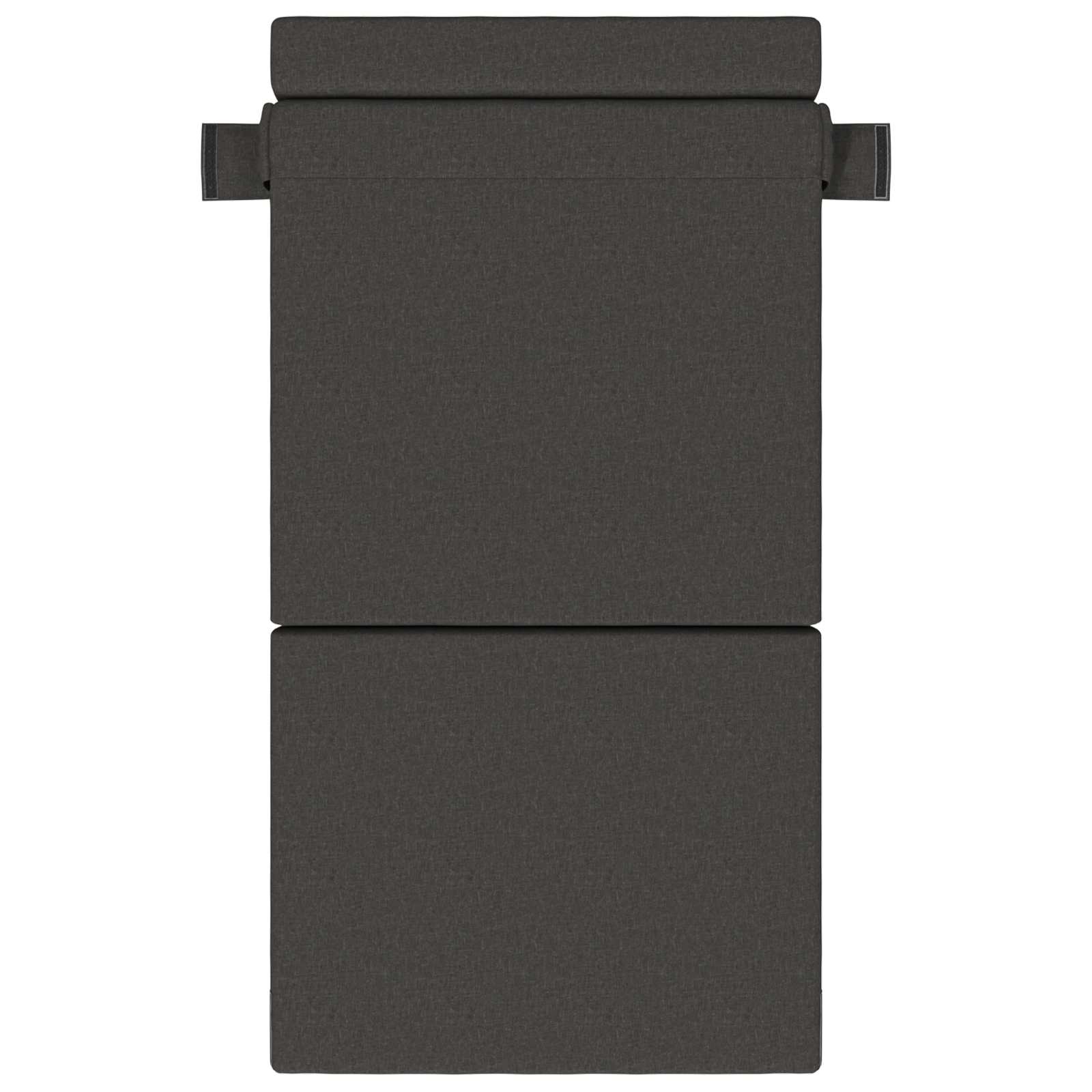 Zložljiva sedežna postelja Temno siva 190 x 70 x 15 cm blago - slika 2