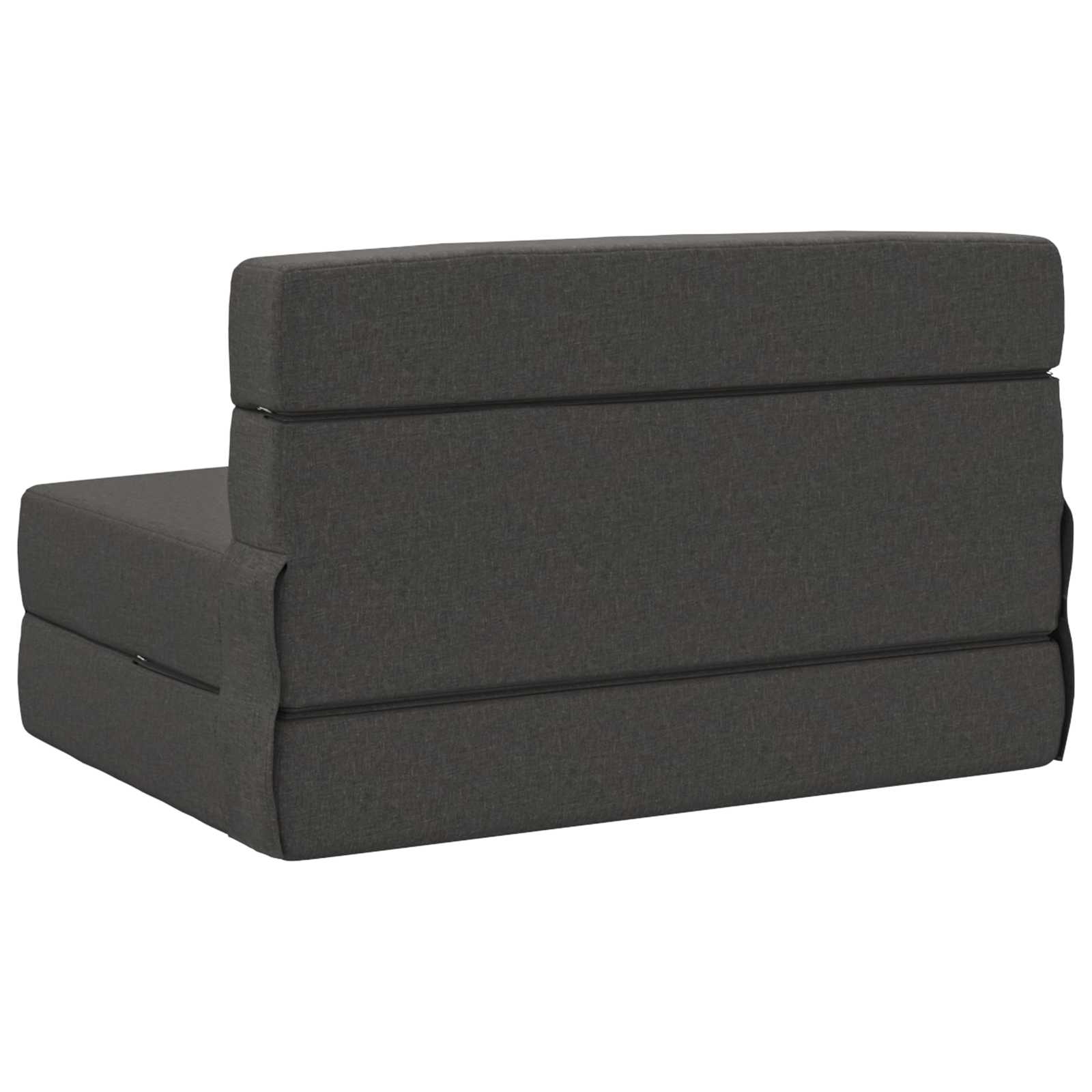 Zložljiva sedežna postelja Temno siva 190 x 70 x 15 cm blago - slika 4