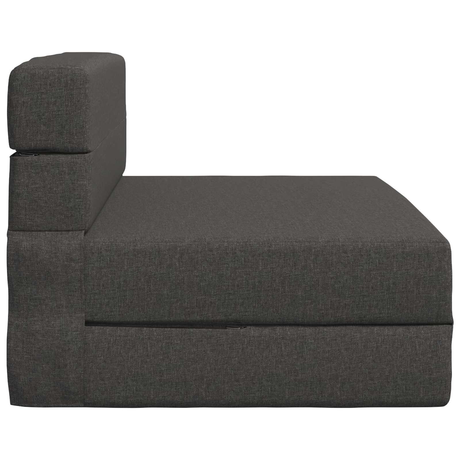 Zložljiva sedežna postelja Temno siva 190 x 70 x 15 cm blago - slika 3