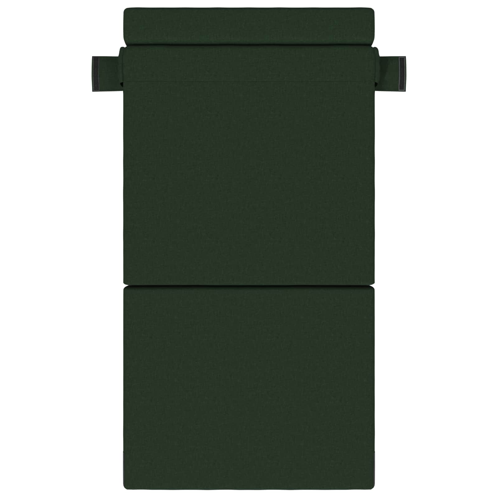 Zložljiva sedežna postelja Temno zelena 190 x 70 x 15 cm blago - slika 2