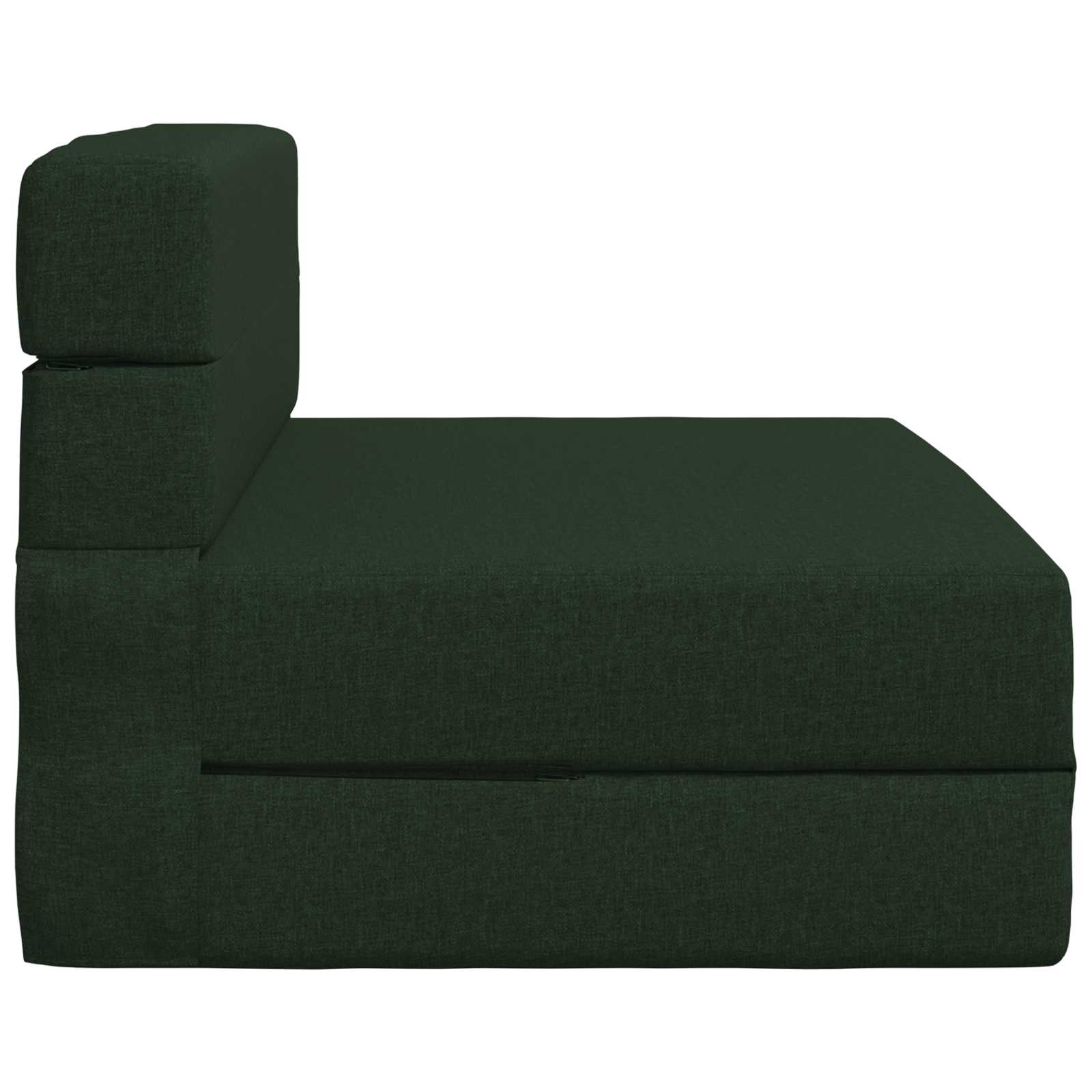 Zložljiva sedežna postelja Temno zelena 190 x 70 x 15 cm blago - slika 3