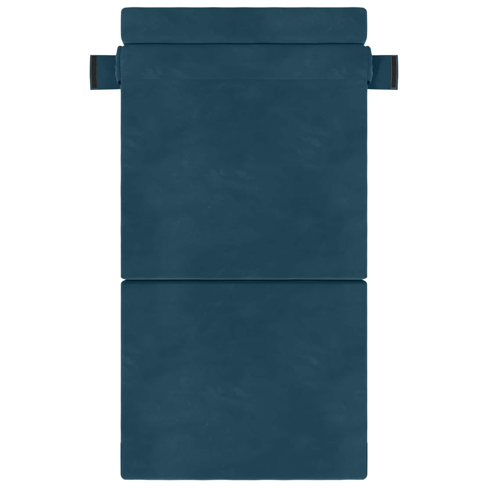 Zložljiva sedežna postelja Modra 190 x 70 x 15 cm Žamet - slika 2