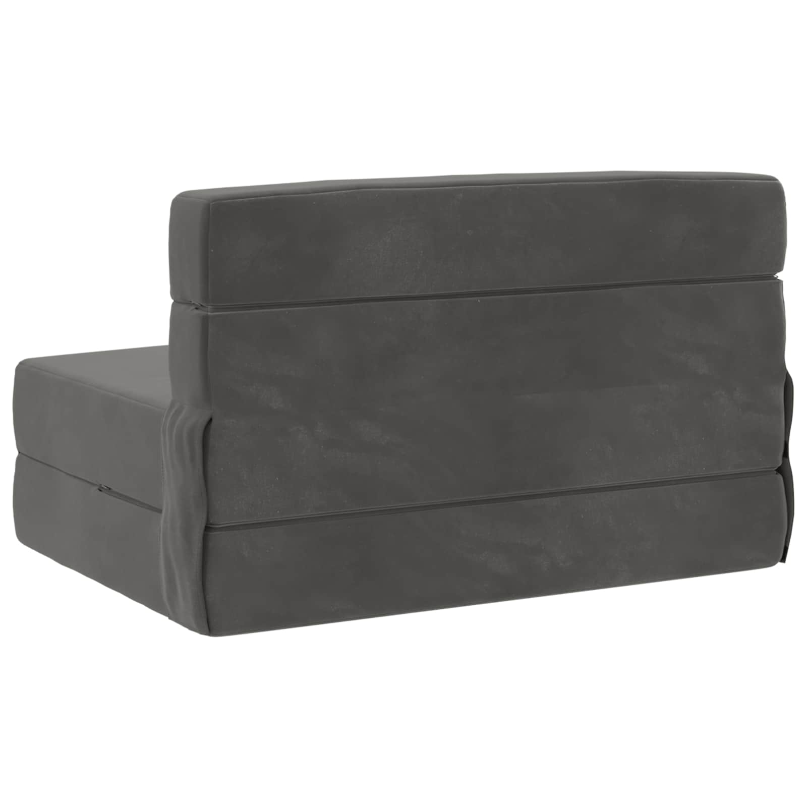 Zložljiva sedežna postelja Temno siva 190 x 70 x 15 cm Žamet - slika 4
