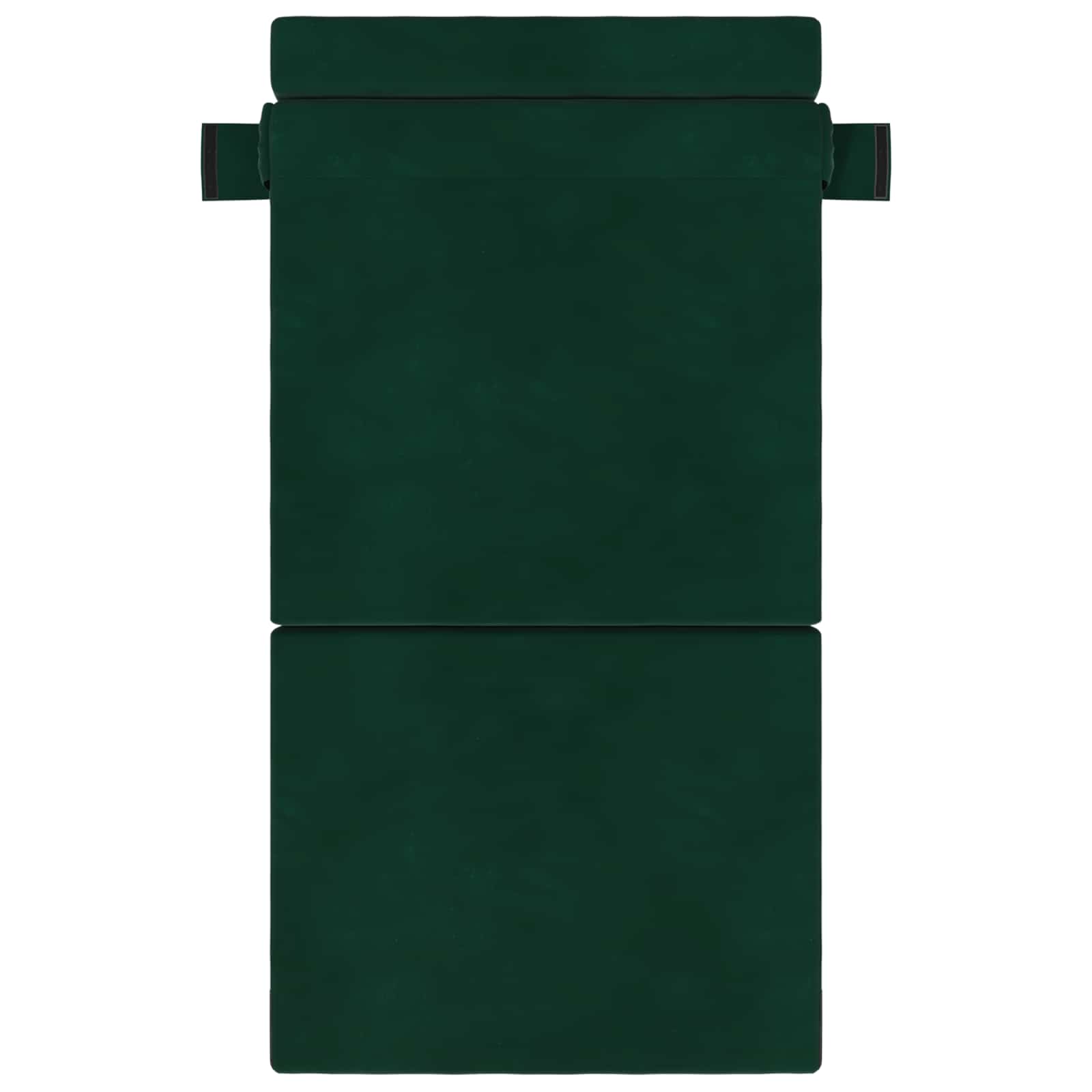 Zložljiva sedežna postelja Temno zelena 190 x 70 x 15 cm Žamet - slika 2