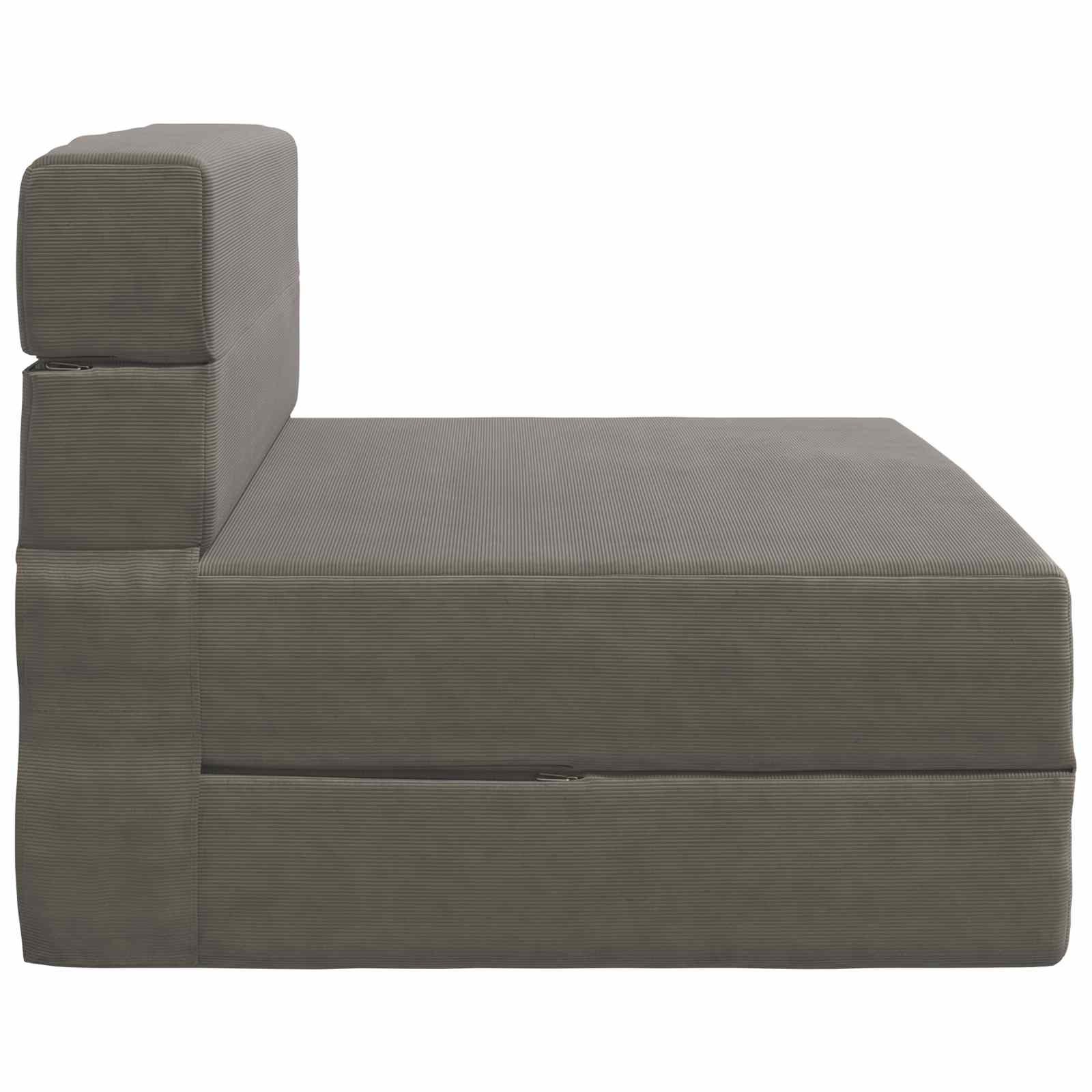 Zložljiva sedežna postelja Svetlo siva 190 x 70 x 15 cm - slika 3