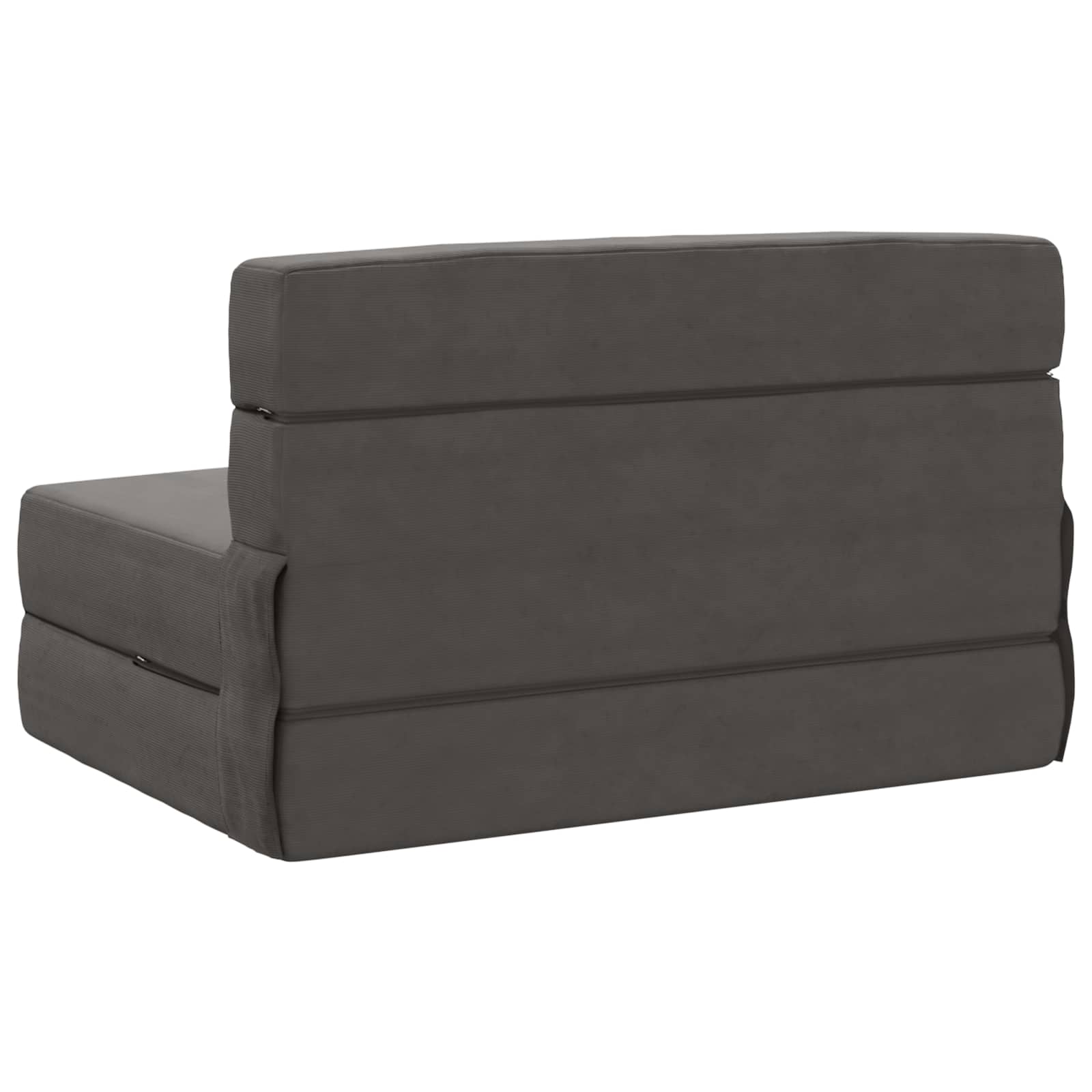 Zložljiva sedežna postelja Temno siva 190 x 100 x 15 cm - slika 4