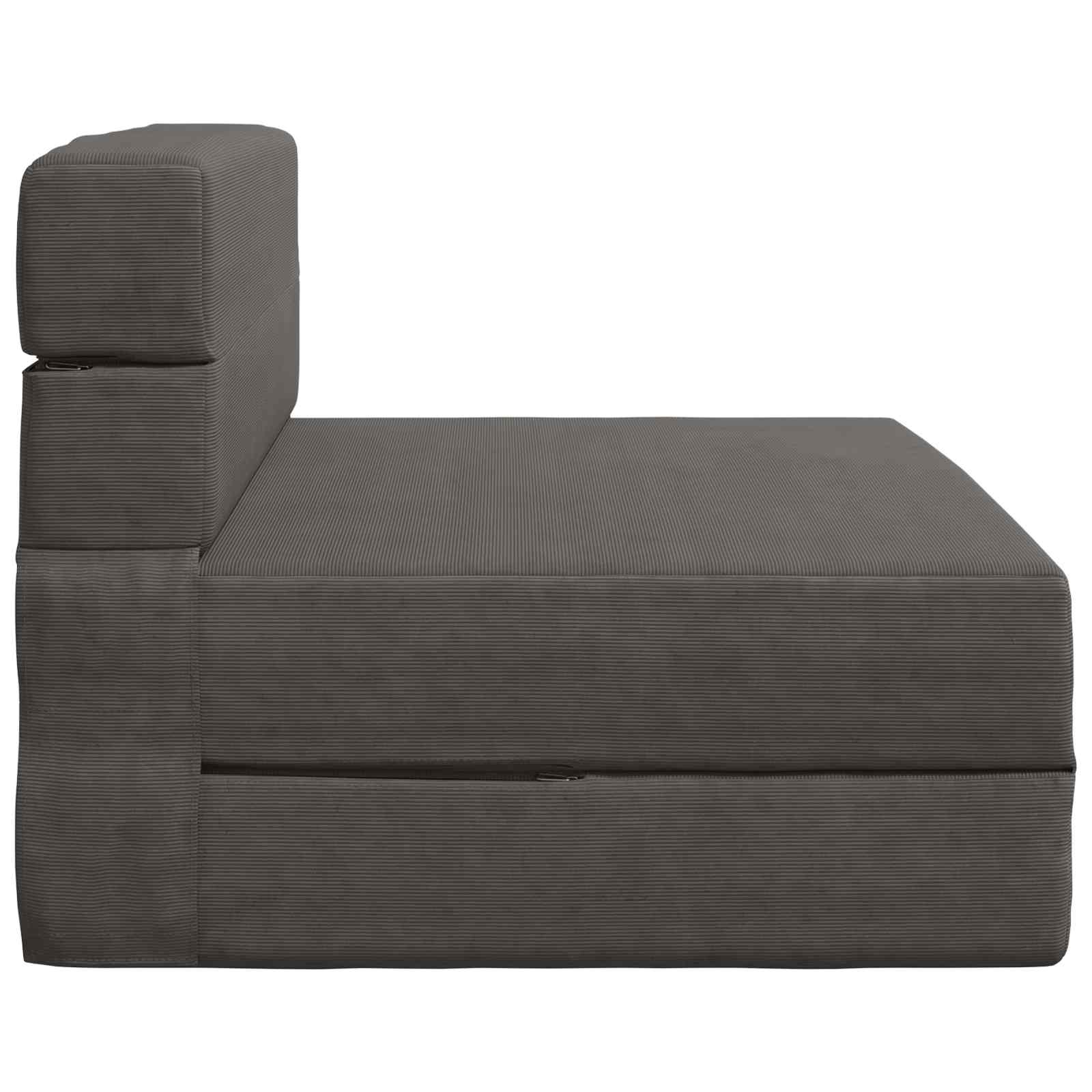 Zložljiva sedežna postelja Temno siva 190 x 100 x 15 cm - slika 3