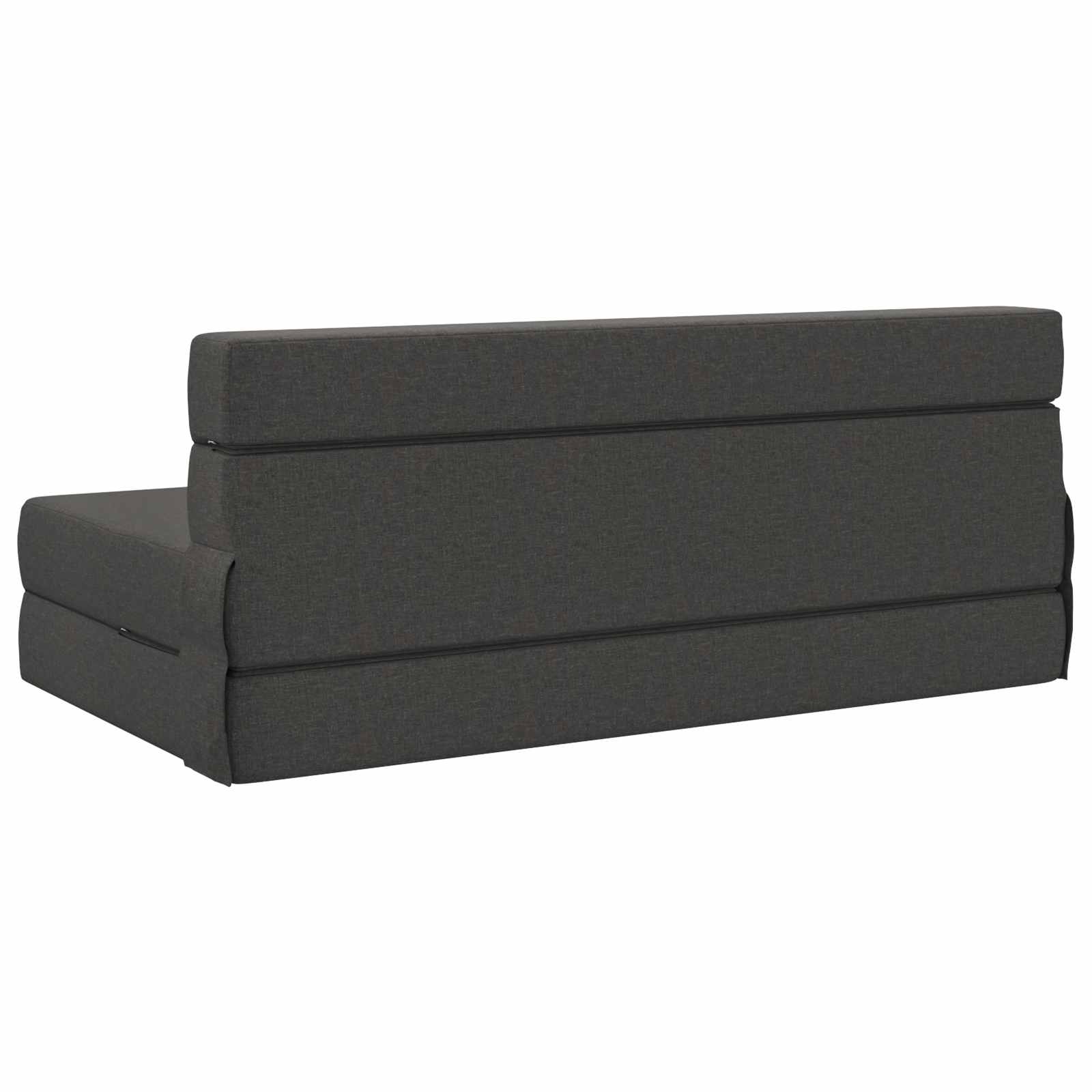 Zložljiva sedežna postelja Temno siva 203 x 152 x 15 cm blago - slika 4