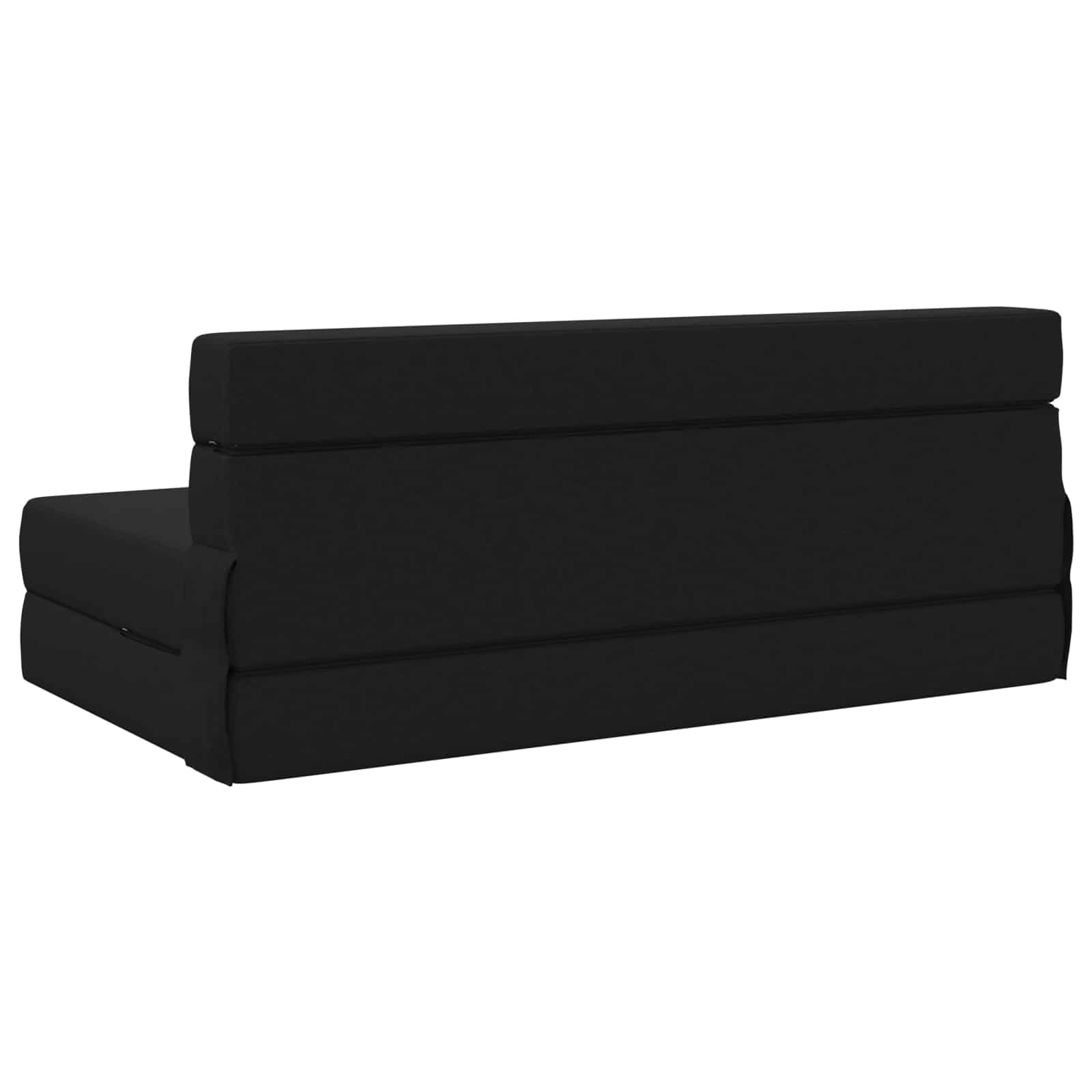 Zložljiva sedežna postelja Črna 203 x 152 x 15 cm blago - slika 4