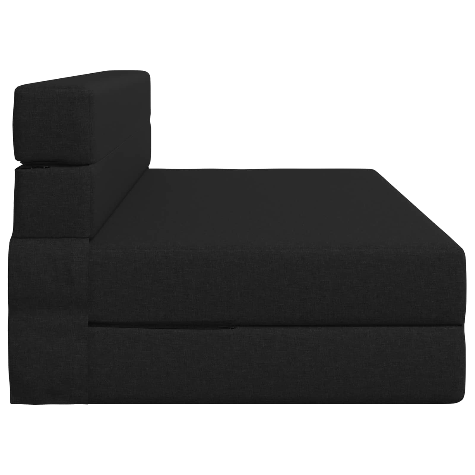 Zložljiva sedežna postelja Črna 203 x 152 x 15 cm blago - slika 3