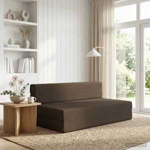Zložljiv kavč postelja Taupe 152 x 86,5 x 60 cm Blago
